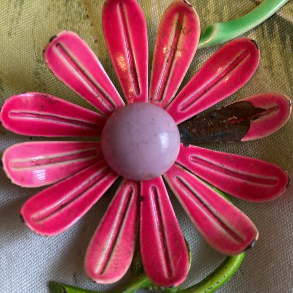 Floral Enamel Brooch Set - Multicolor - Picture 9 of 10